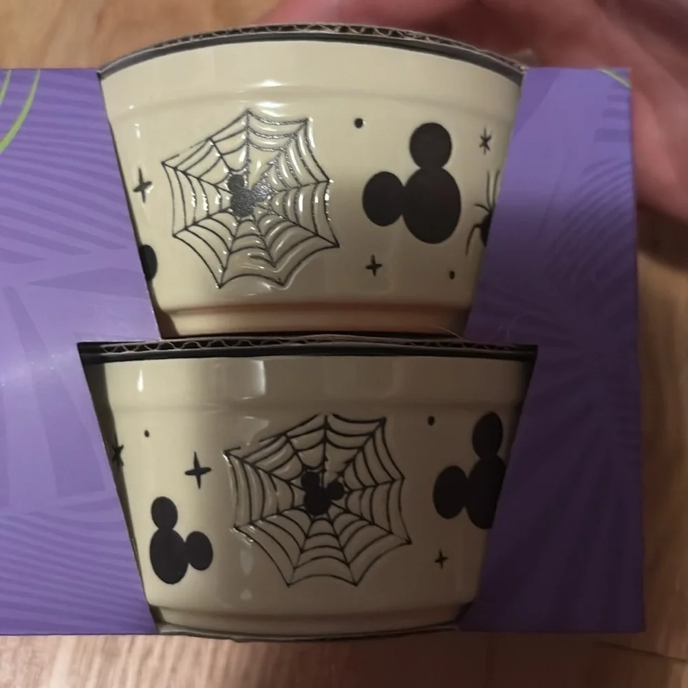 Disney Halloween Mickey Mouse Ramekin Set 4 NEW Baking Oven Microwave Safe